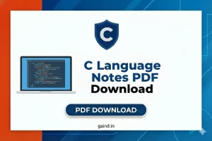 C language Notes PDF download