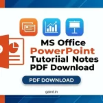 MS Office PowerPoint Tutorial Notes PDF Download