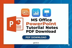 MS Office PowerPoint Tutorial Notes PDF Download